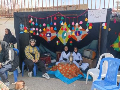 طلوع هویت ایرانی در رحمت‌آباد زرقان؛ جشن انقلاب با رنگ و بوی اقوام محلی در مدرسه زینب کبری