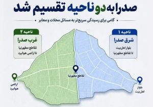 صدرا به ۲ ناحیه تقسیم شد؛ مدیریت نزدیک‌تر، پیگیری سریع‌تر